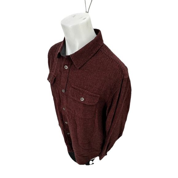 prAna XL Men Flannel Button Up Shirt Hiking Outdoor Organic Cotton M23170384 Z23 - Picture 2 of 9